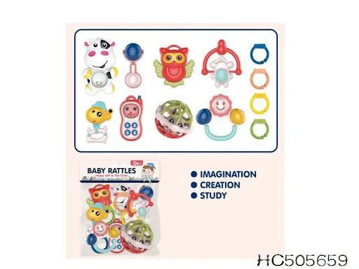 ๐ผ 12-Piece Baby Rattles & Teethers Set