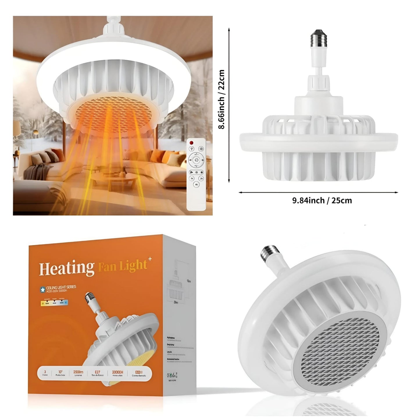š”ļøš” 3-in-1 Heating Fan Light