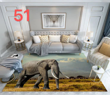 πΎ 3D Wildlife Theme Carpets β Bring the Wild into Your Space!