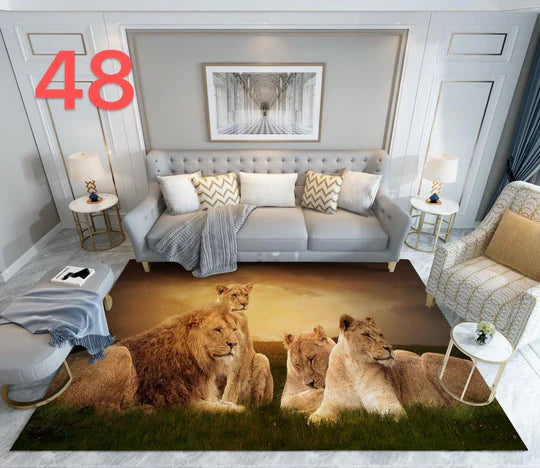 πΎ 3D Wildlife Theme Carpets β Bring the Wild into Your Space!