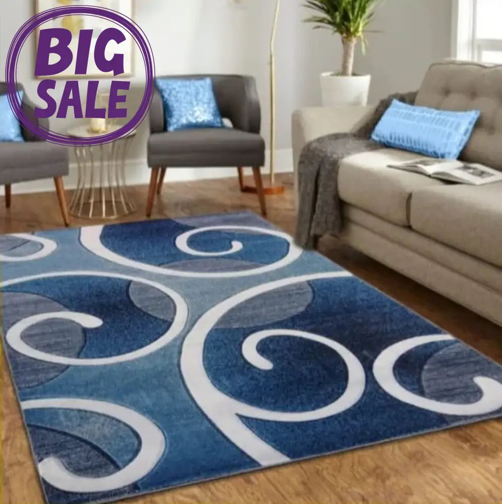 π 3D Carpets β 50 Shades of Blue Dark Blue & Turquoise - 3D Carpet