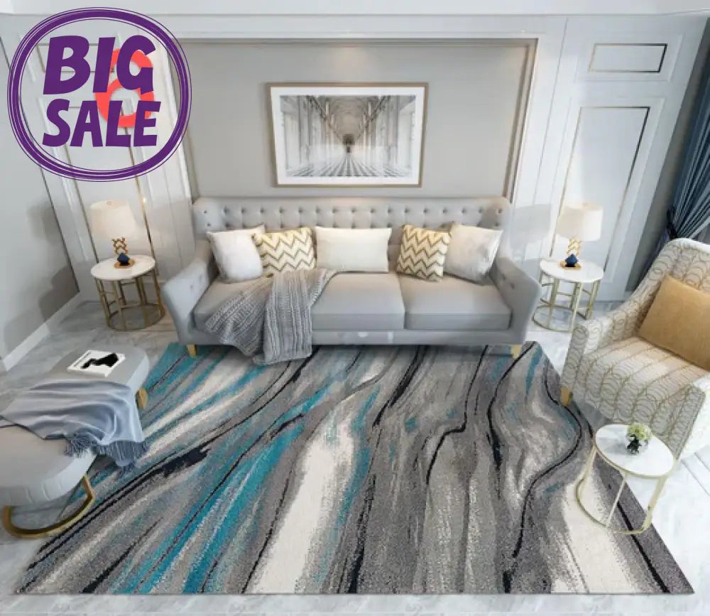 π 3D Carpets β 50 Shades of Blue Blue & Grey Sand Effect - 3D Carpet
