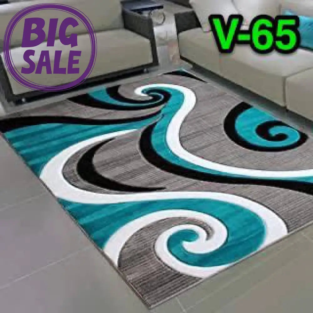 π 3D Carpets β 50 Shades of Blue Grey & Turquoise Swirls - 3D Carpet