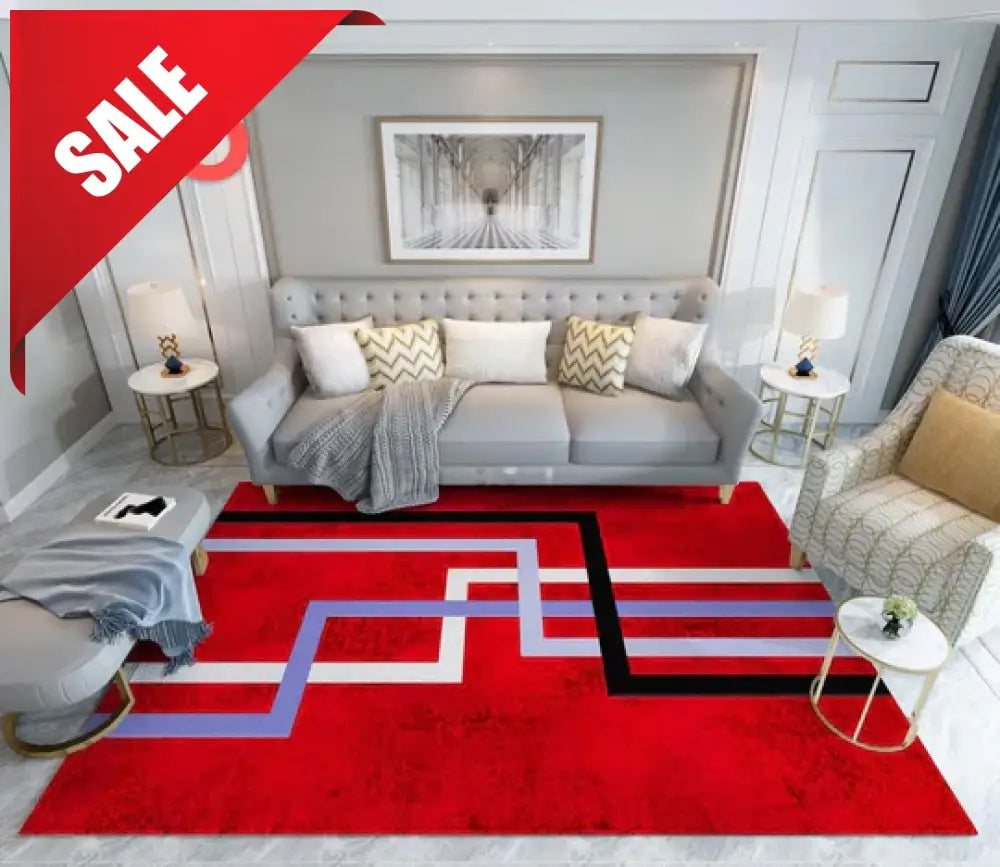 ❤️ 3D Carpets – 50 Shades of Red Red with Black Lines - 3D Carpet