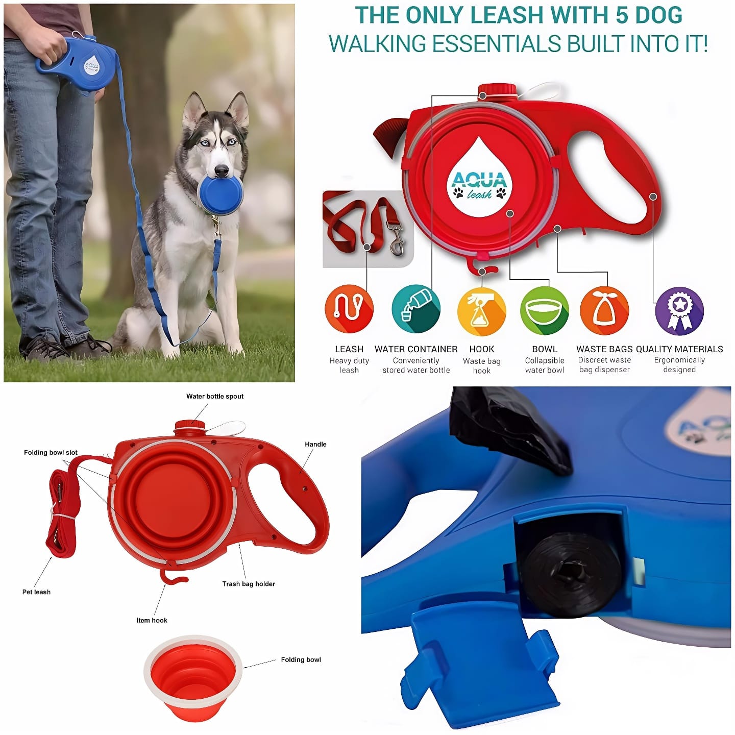 ðū 5 In 1 Dog Leash