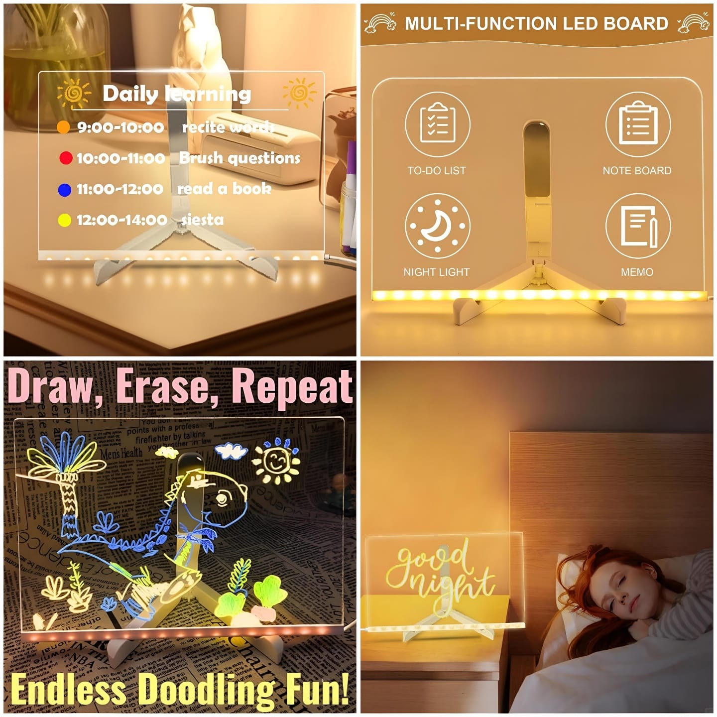 โจ๐ก Acrylic LED Note Board โ Light Up Your Ideas! ๐กโจ