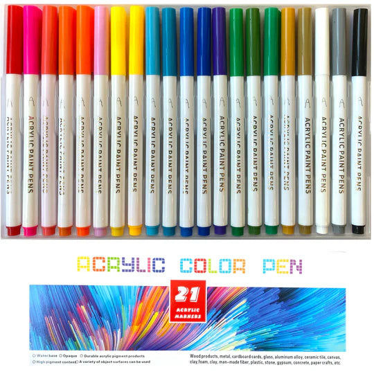 π¨ Acrylic Paint Pen Set β 21 Vibrant Colours!