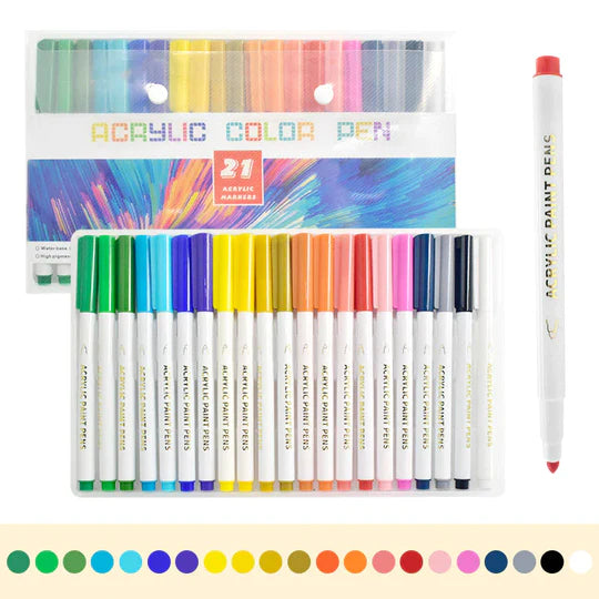 π¨ Acrylic Paint Pen Set β 21 Vibrant Colours!