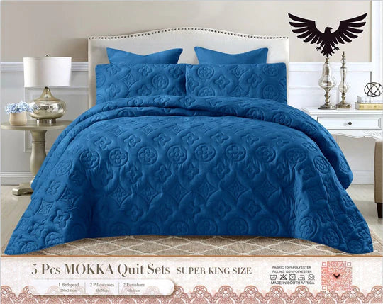 Blue quilt set.