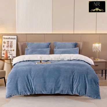 ❄️ Sherpa Wool Comforter Set – 5 Piece