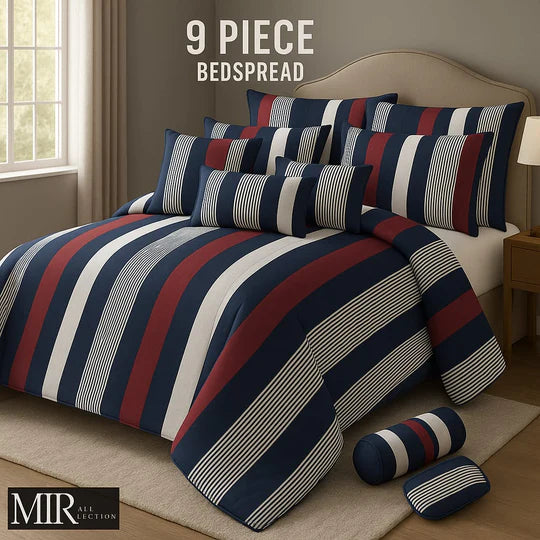 šø Flowered Bedspread Set ā 9 Piece Luxury Collection
