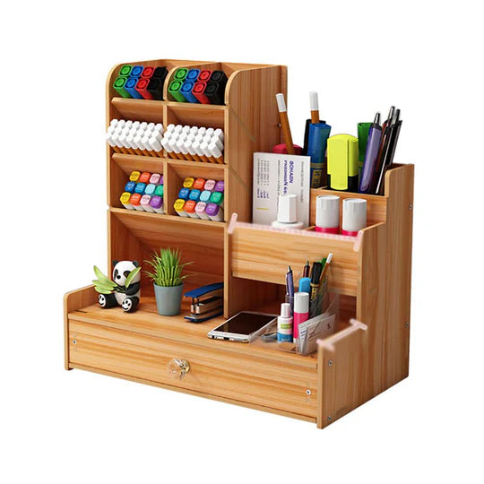 ποΈ Wooden Stationery Organiser β 12 Compartment