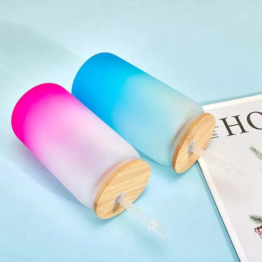 ๐ฟ Glass Drinking Bottle with Bamboo Lid โ 480ml