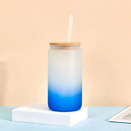 ๐ฟ Glass Drinking Bottle with Bamboo Lid โ 480ml