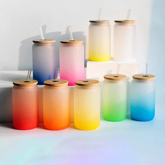 ๐ฟ Glass Drinking Bottle with Bamboo Lid โ 480ml