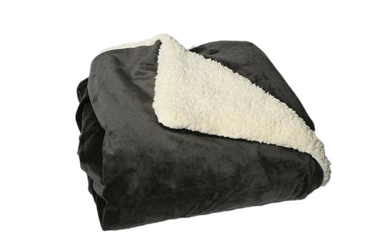๐๏ธ Plain Velvet Sherpa Blanket