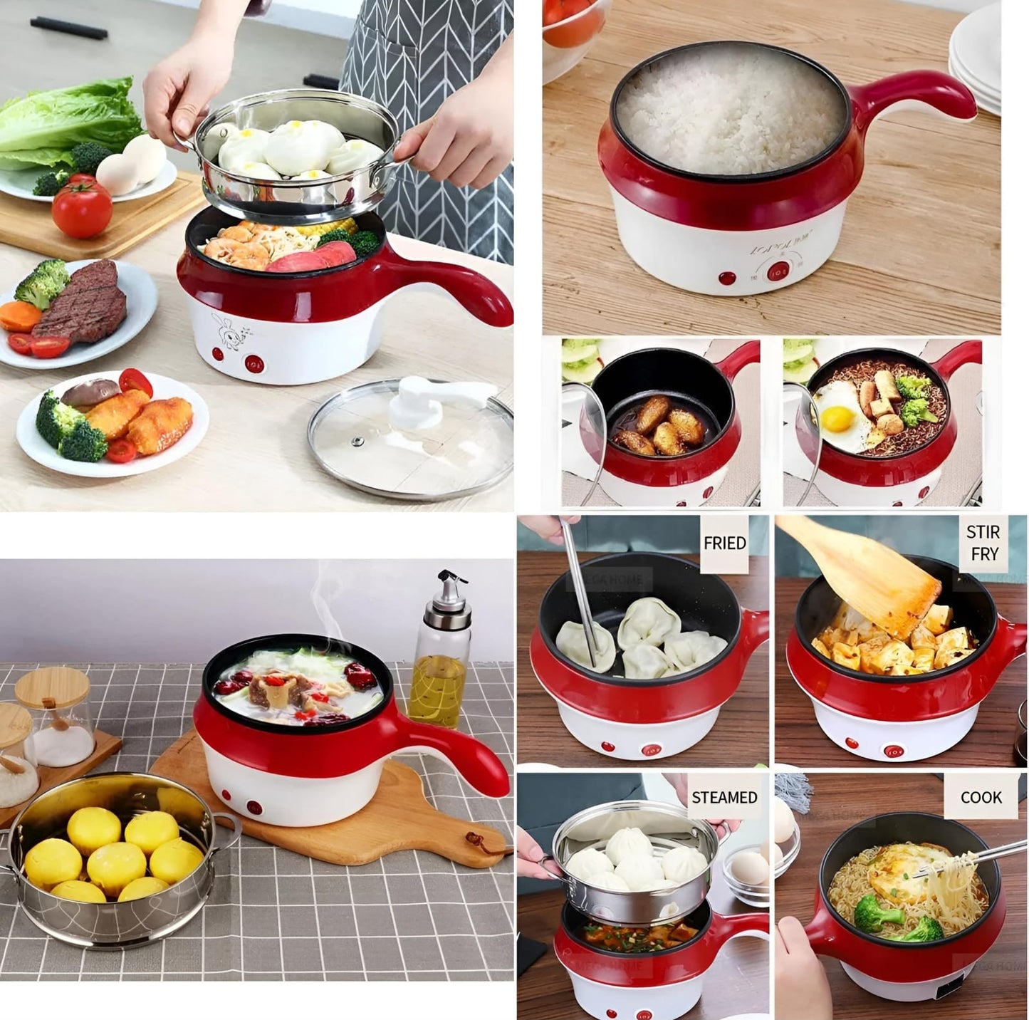 š² Electric Cooker Pot ā 3-in-1 Multifunctional