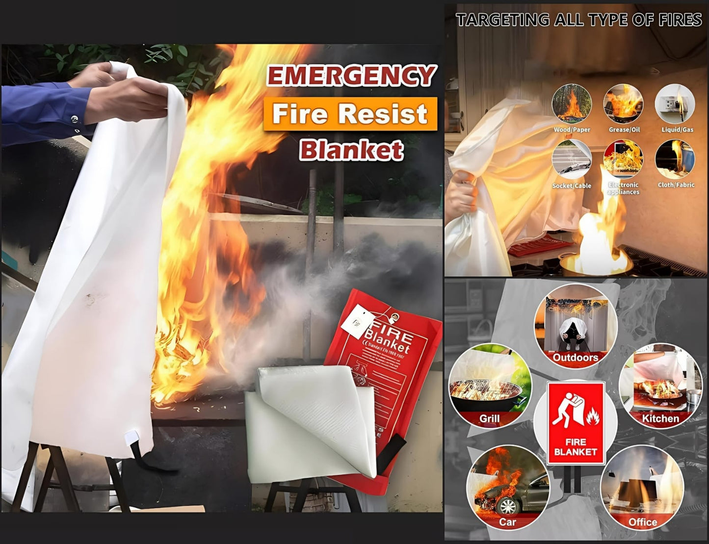 π₯ Fire Blanket (1m x 1m)