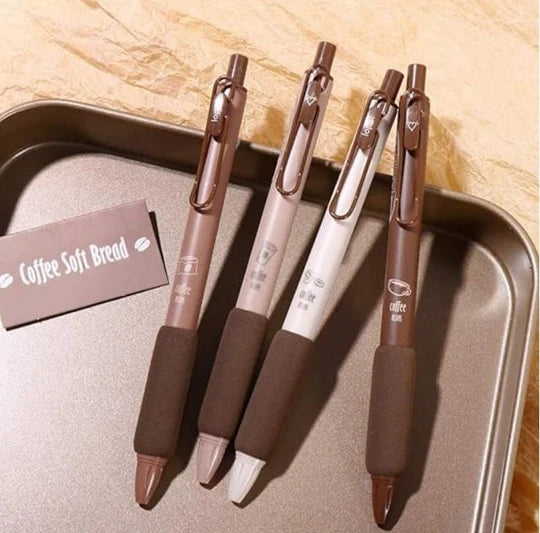 šļøā Gel Pen Set ā Coffee Soft Bread (4-Piece, Black Ink)