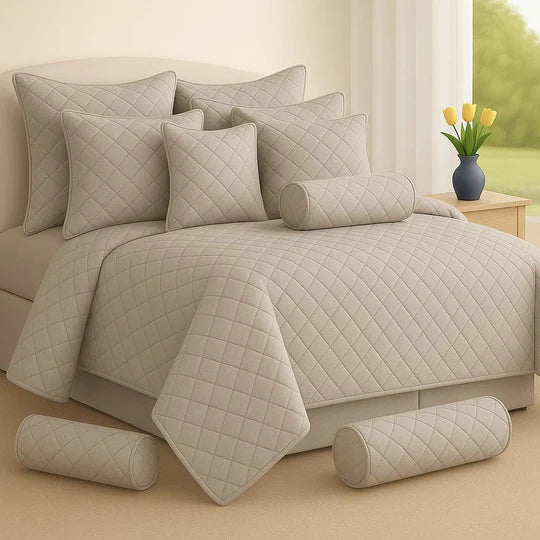 π Plain Elegance Bedspread Set β 9 Piece