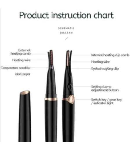 š„ Heated Electric Eyelash Curler ā USB Rechargeable