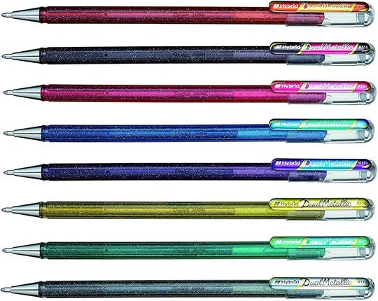 ✨ Hybrid Dual Metallic Pens – 8 Piece
