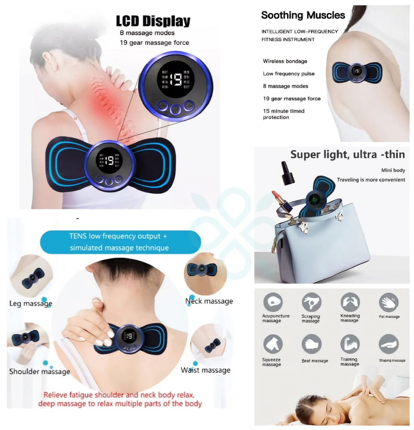 β‘ Intelligent Pulse Massager β Your Portable Muscle & Fat Burner!