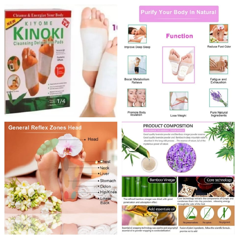 🌿 Kinoki Cleansing Detox Pads – 10pcs 🌿