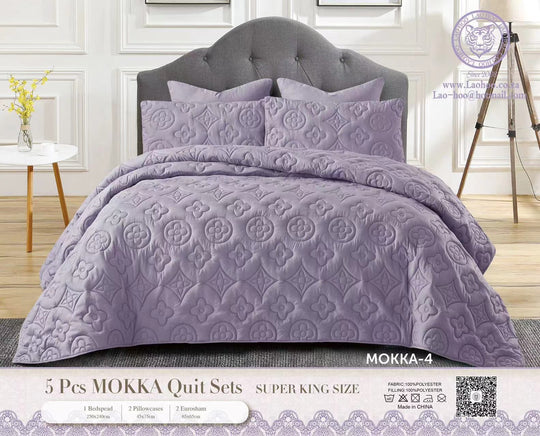 Purple quilt set.