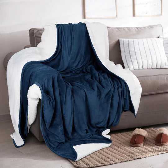 ๐๏ธ Plain Velvet Sherpa Blanket