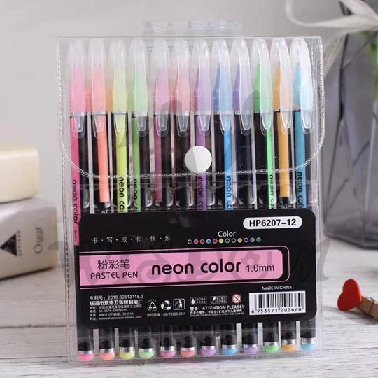 πβ¨ Neon Color Pen Set β 12 Pieces