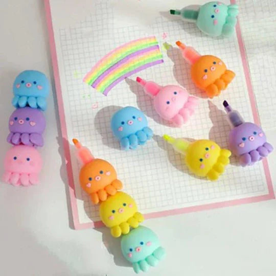 π¦β¨ Octopus Shaped Highlighters β 6 Piece Set