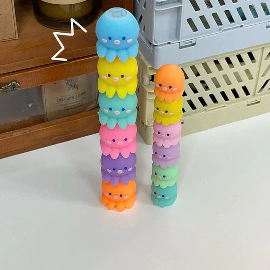 π¦β¨ Octopus Shaped Highlighters β 6 Piece Set