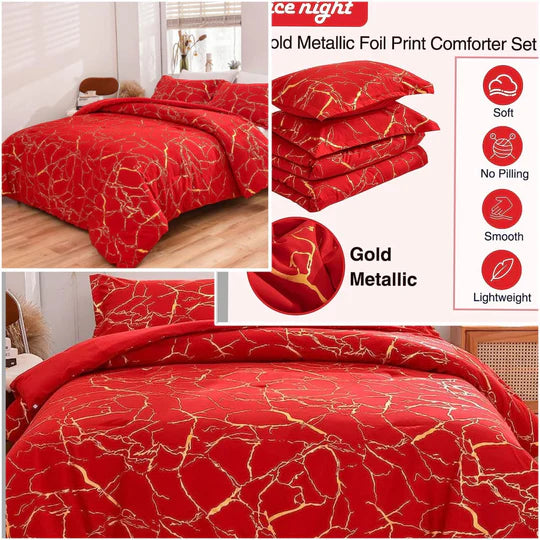 š King Marble Comforter Set ā 5 Piece