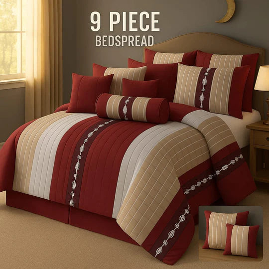 šø Flowered Bedspread Set ā 9 Piece Luxury Collection