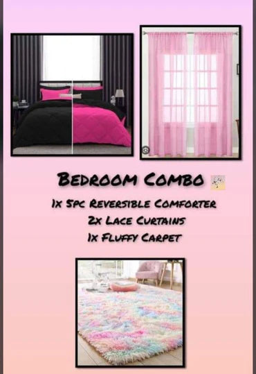 šļø Reversible Comforter Bedroom Combo ā Complete 8 Piece Set