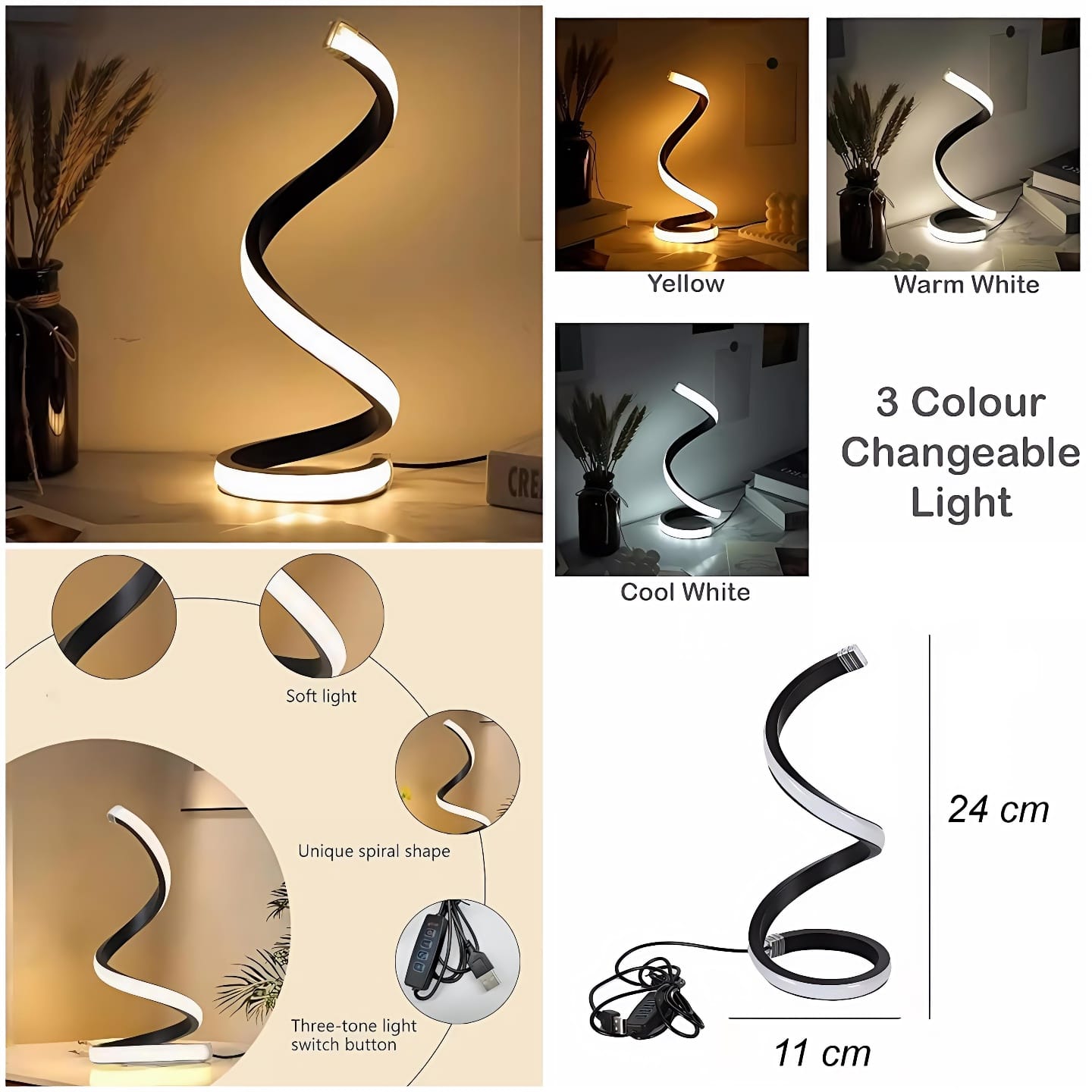 ๐กโจ Spiral LED Lamp โจ๐ก