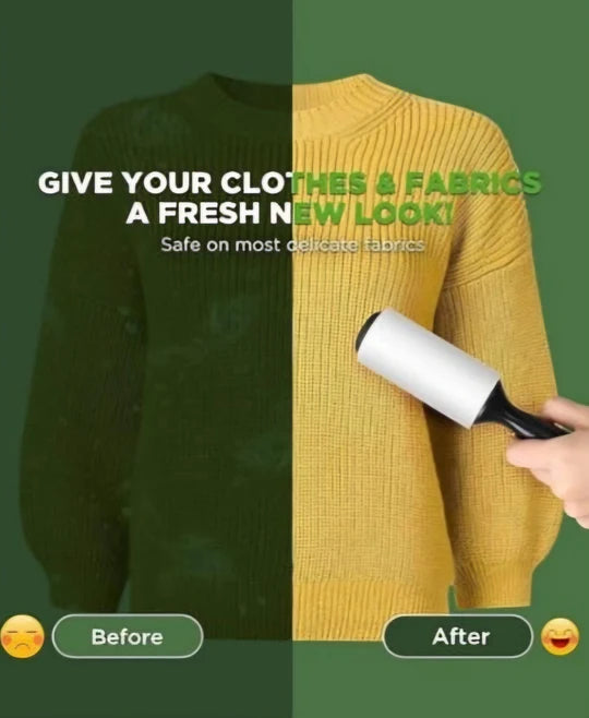 🧼 Sticky Lint Roller – Includes 2 Refills