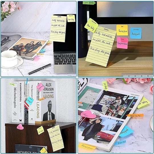 ๐ Stay Organized in Style with Bright Neon Sticky Notes & Tabs!