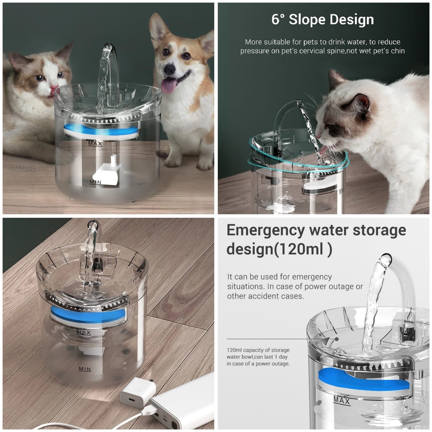 π§ Transparent Pet Water Fountain