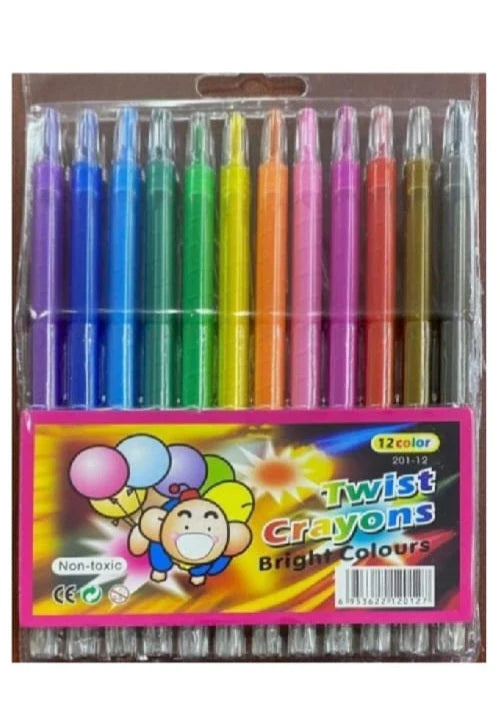 ποΈ Twist Crayons β 12 Bright & Bold Colours!