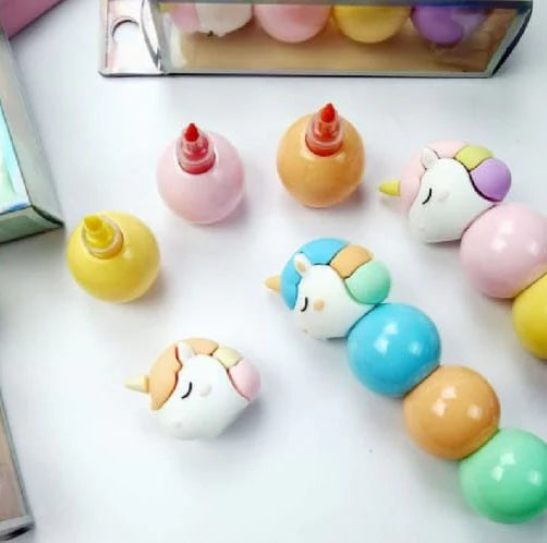 🦄✨ Unicorn Head Highlighters – Add Magic to Your Stationery!