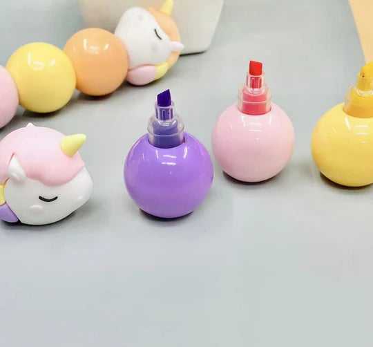 🦄✨ Unicorn Head Highlighters – Add Magic to Your Stationery!
