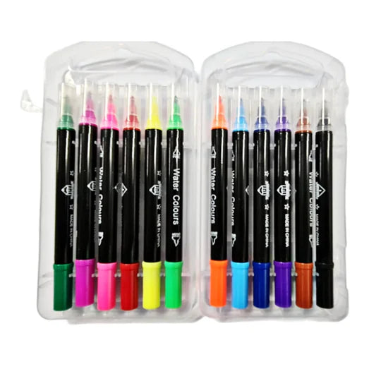 π¨ Water Double-Sided Colour Markers β 12 Piece Set