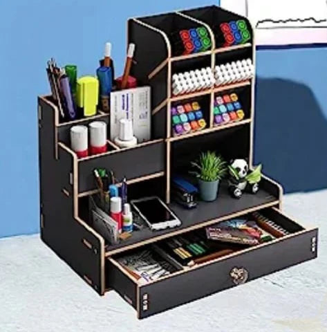 ποΈ Wooden Stationery Organiser β 12 Compartment