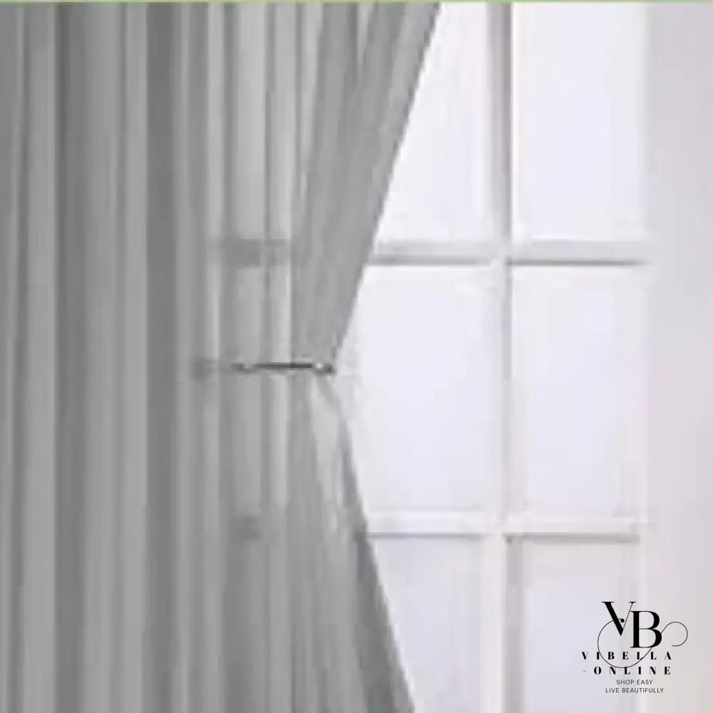 Taped Unlined Curtain โ 3.5m (W) x 2.4m (H) Grey