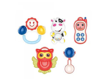 🍼 12-Piece Baby Rattles & Teethers Set