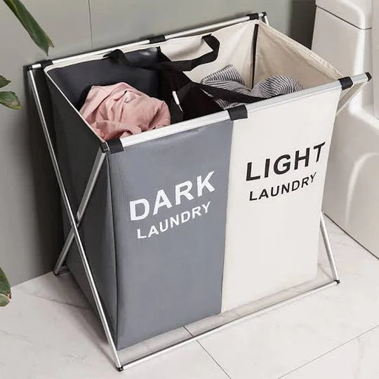 🧺✨ 3-Section Laundry Basket