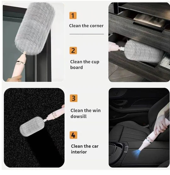 🌀 2-in-1 360° Dust Remover – Rechargeable Electric Duster