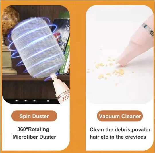 🌀 2-in-1 360° Dust Remover – Rechargeable Electric Duster